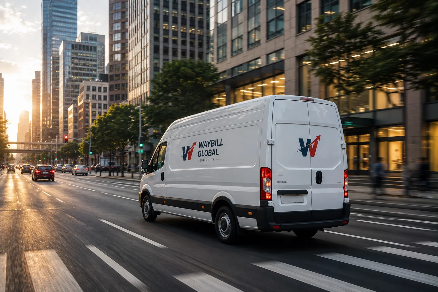 Waybill Global Logistics freight truck on the highway
